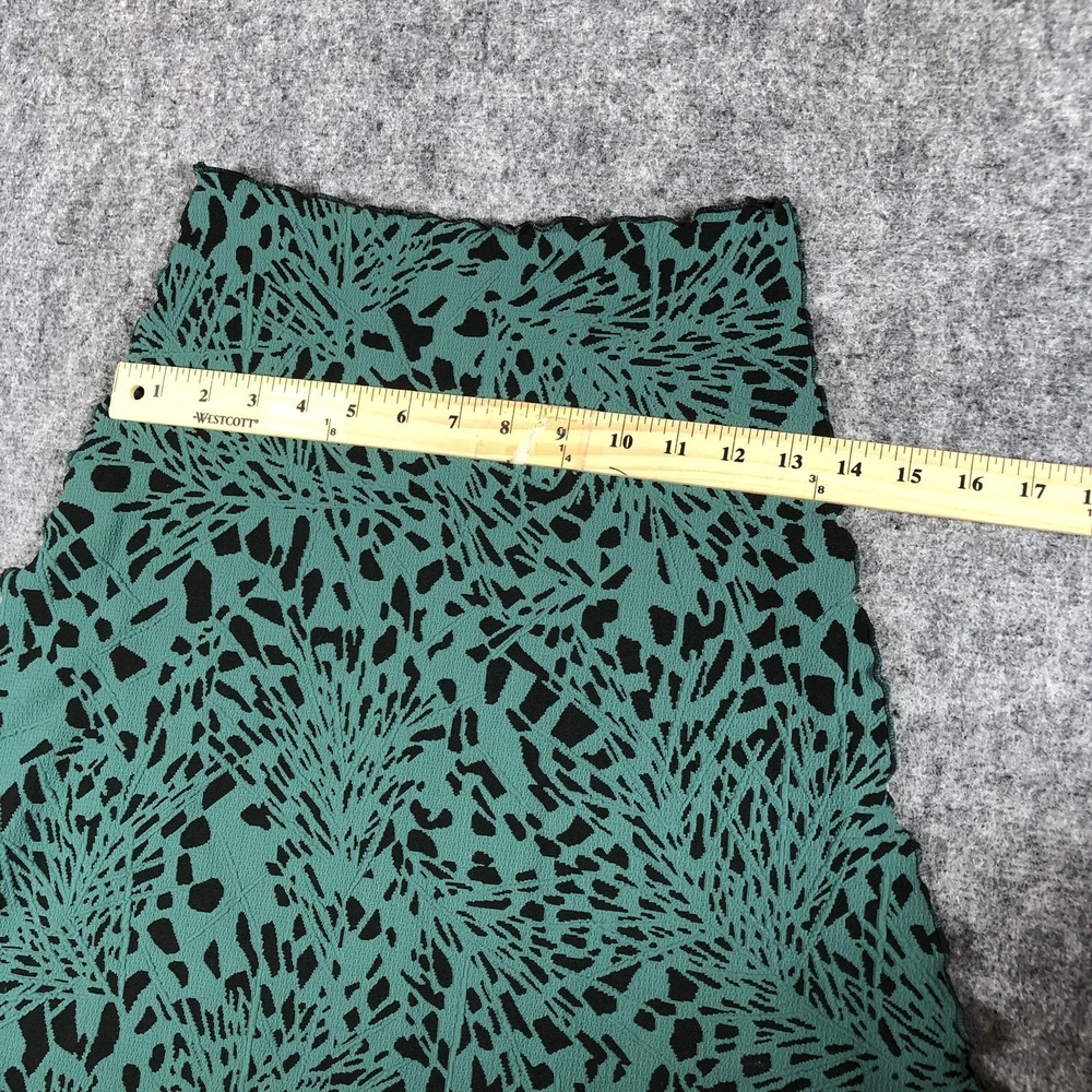 Haystacks Women's Skirt Size XS Green Black Abstract A-Line Pull-On - Picture 6 of 16